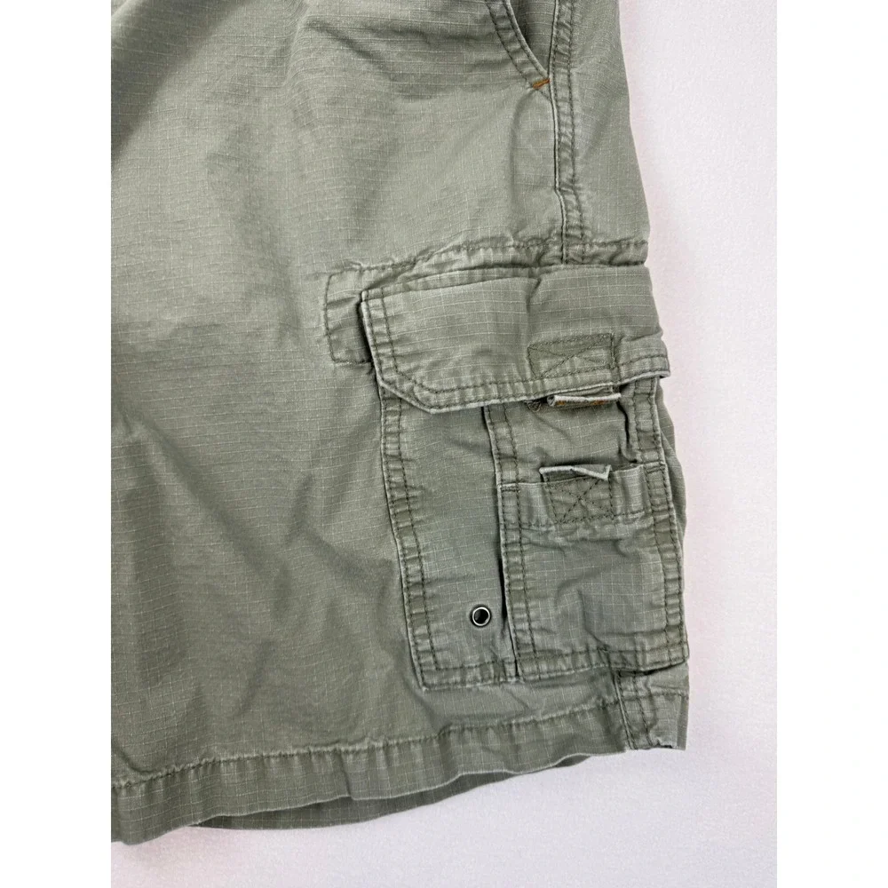 RedHead Cargo Shorts 32 Sage Green Ripstop Cotton Hiking Utility Outdoor Fishing